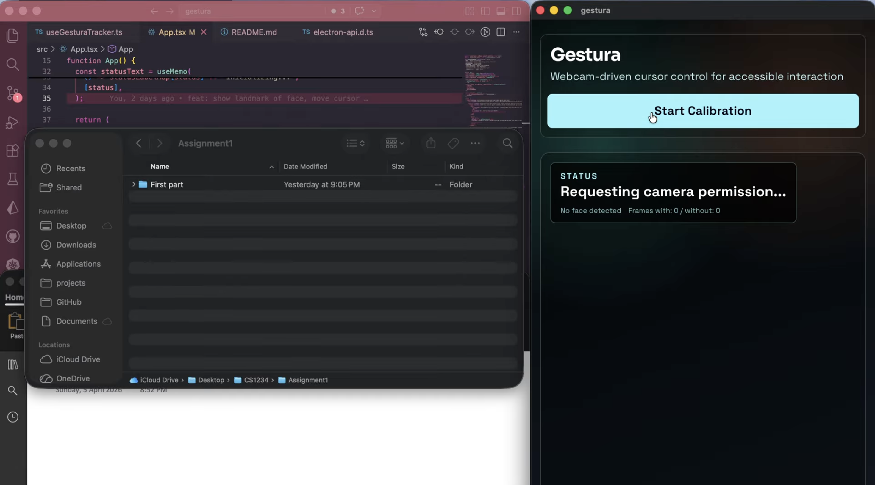 Gestura Interface - Calibration