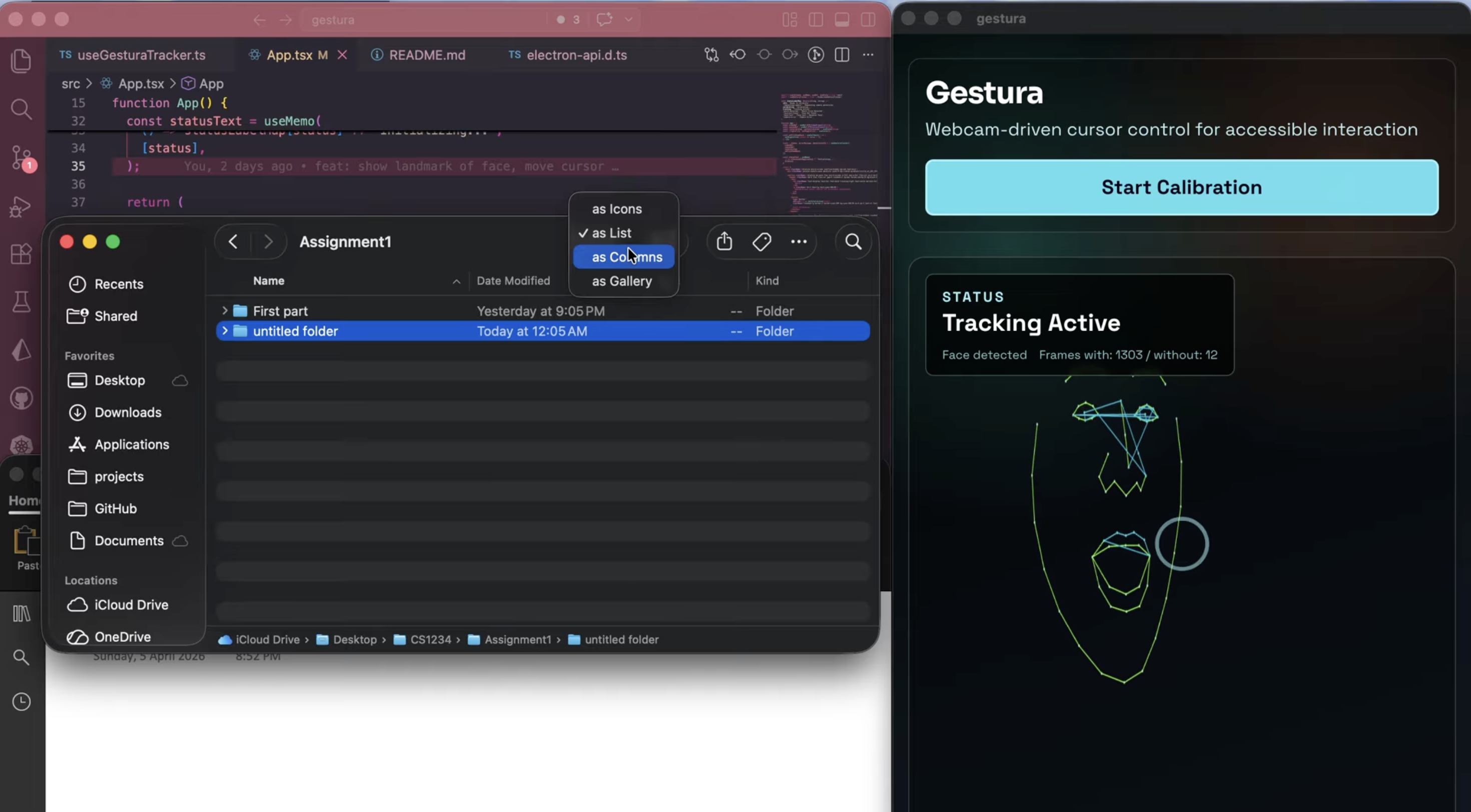 Gestura Interface - Live Tracking